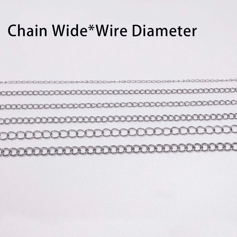 Stainless Steel Bulk Jewellery Chain for DIY Jewelry Making Necklace Earring