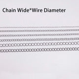 Stainless Steel Bulk Jewellery Chain for DIY Jewelry Making Necklace Earring