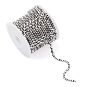304 Stainless Steel Box Chains for DIY Bracelet Necklace