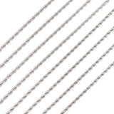 304 Stainless Steel Twist Rope Chain Necklace DIY Findings Jewelry Making