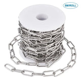 5m Stainless Steel Paperclip Chains Rectangle Chain Necklace DIY