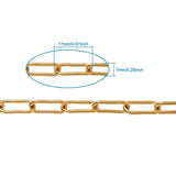 5m Stainless Steel Paperclip Chains Rectangle Chain Necklace DIY