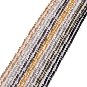 Metal Ball Bead Chains Bulk Gold/Black Link Chains for Diy Jewelry Making