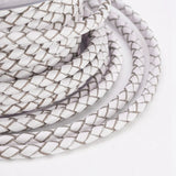 5m 3mm Braided Leather Cord Jewelry Making