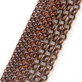 5mm Metal Link O Chain Antique Red Copper Bulk Necklace Chain