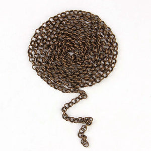 5m Antique red copper 5mm Metal Necklace Chain DIY Jewelry Accessories