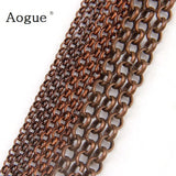 5m Antique red copper 5mm Metal Necklace Chain DIY Jewelry Accessories