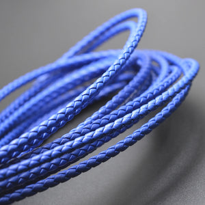 5m/lot 4mm Braided Leather Cords for DIY Necklace Bracelet Making