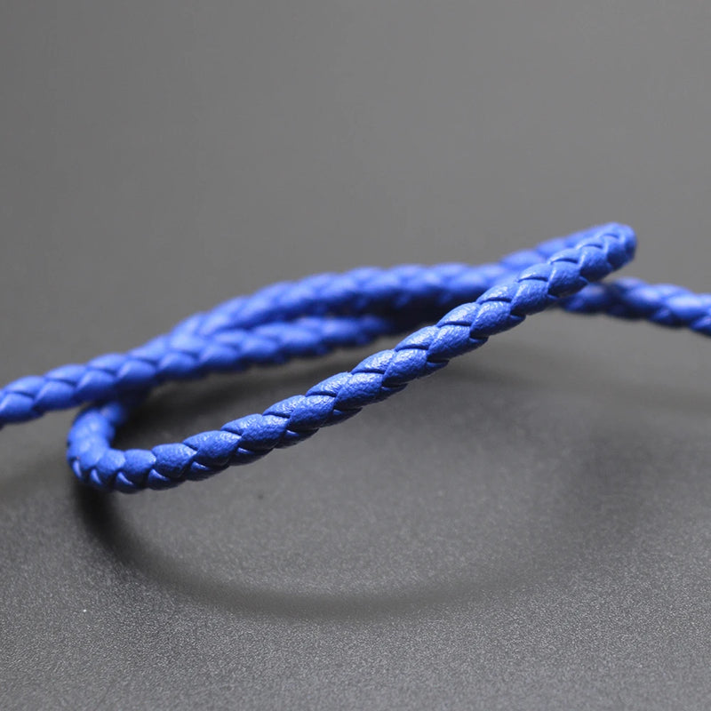 5m/lot 4mm Round Leather Cord Rope for Necklaces Bracelets