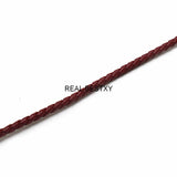 5m/lot 4mm Braided Leather Cord Dark Red Bracelet Findings DIY Jewelry