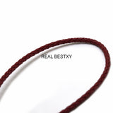 5m/lot 4mm Braided Leather Cord Dark Red Bracelet Findings DIY Jewelry