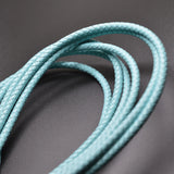 5m Turquoise Round Leather Strip Rope Cords for Jewelry Making