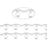 5m 304 Stainless Steel Scalloped Bar Link Chain with Charms, Stainless Steel