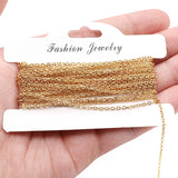 5m Stainless Steel Cable Chain for DIY Jewelry 1mm 1.5mm 2mm 2.5mm