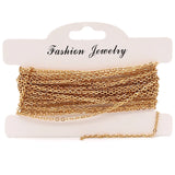 5m Stainless Steel Cable Chain for DIY Jewelry 1mm 1.5mm 2mm 2.5mm