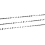 5m/lot Copper Oval Link Necklace Chain 1.5 2mm Jewelry Making Findings Bracelet