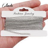 Stainless Steel Bracelet Extension Chain Necklace Extender 5m/lot