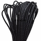 3mm Round Braided Leather Cord 5m/lot for Jewelry Making DIY