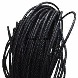5m Braided Cow Leather Cord DIY Bracelet Findings Rope String