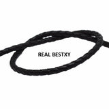 5m Braided Cow Leather Cord DIY Bracelet Findings Rope String