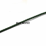 3mm Green Round Braided Leather Cord for Bracelets Necklace
