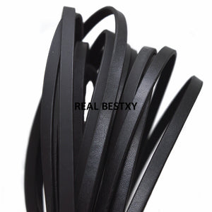 5m/lot 5*2mm Flat Leather Cord Braid Rope DIY Jewelry Findings Accessories