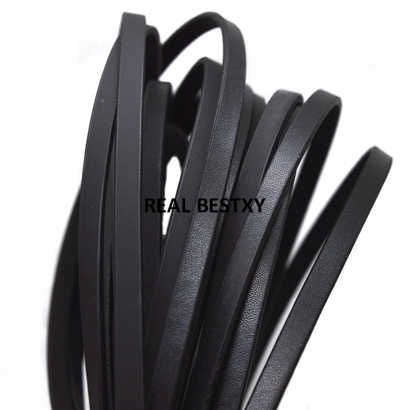 5m/lot 5*2mm Flat Leather Cord Braid Rope DIY Jewelry Findings Accessories
