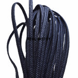 5m/lot 5*2mm Flat Braided Leather Cord DIY Necklace Bracelet Making