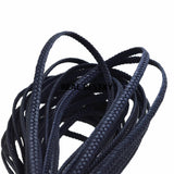 5m/lot 5*2mm Flat Braided Leather Cord DIY Necklace Bracelet Making