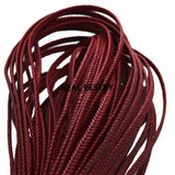 5m/lot 5*2mm Dark Red Flat Braided Bolo Leather Cord Jewelry Making