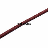 5m/lot 5*2mm Dark Red Flat Braided Bolo Leather Cord Jewelry Making