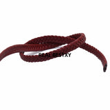 5m/lot 5*2mm Dark Red Flat Braided Bolo Leather Cord Jewelry Making