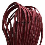 5m/lot 5*2mm Dark Red Flat Braided Bolo Leather Cord Jewelry Making