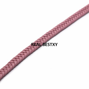5m Pink Braided Leather Cord String Rope DIY Bracelet Making Jewelry Finding