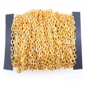 5m 2x3mm 3x4mm Necklace Chains Rhodium/Silver/Gold/Bronze Flat Open Link Chain
