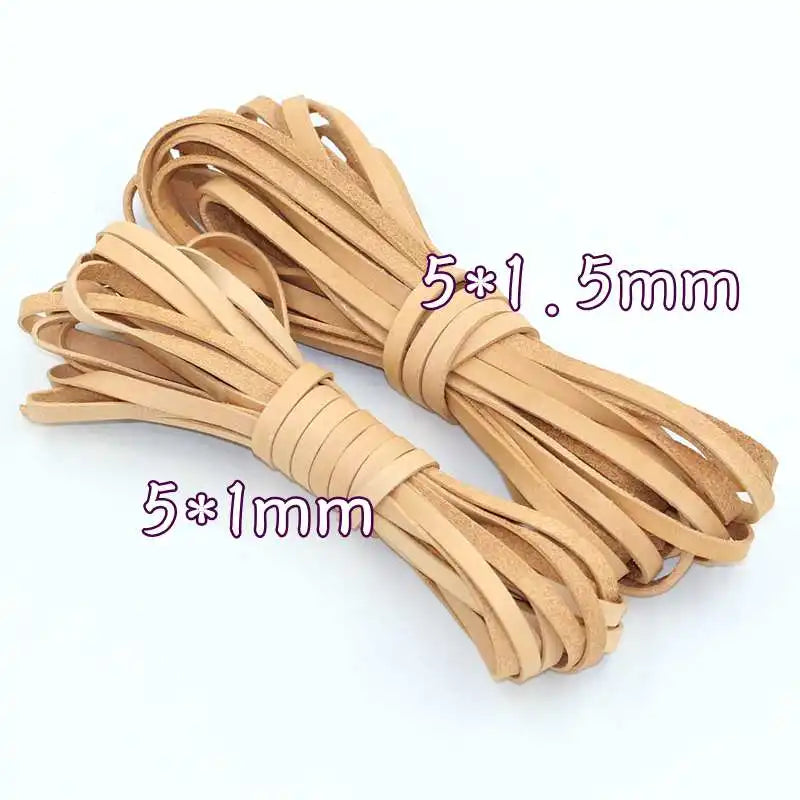 5mm Natural Cow Leather Cord for Clothing Bags Decorative Accessories