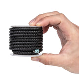 Braided Cowhide Leather Cord 5m/roll 4 5 6mm Jewelry Making Accessories
