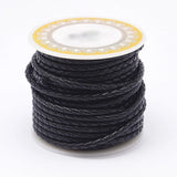 Braided Cowhide Leather Cord 5m/roll 4 5 6mm Jewelry Making Accessories