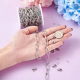 5m Stainless Steel Chain Bracelets Necklaces DIY Kit with Clasps