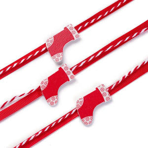 15m Red Green Polyester Cord for Christmas Tree Party Home Decoration