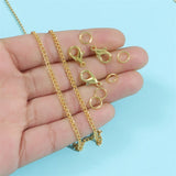 5m Iron Bulk Link Chain with Jump Rings Lobster Clasps Necklace Chains