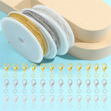 5m Iron Bulk Link Chain with Jump Rings Lobster Clasps Necklace Chains