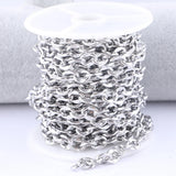 Stainless Steel Link Chains 5m/Roll for DIY Jewelry Making
