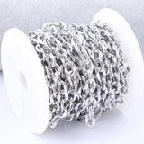 Stainless Steel Link Chains 5m/Roll for DIY Jewelry Making