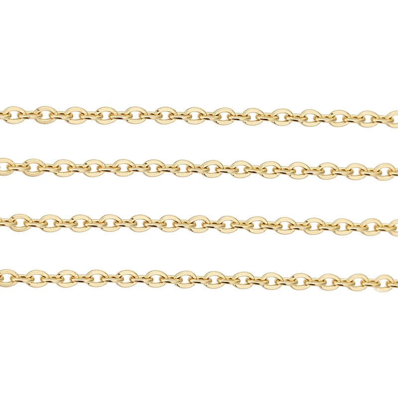 5m Stainless Steel Link Chains Bulk Lot for Diy Bracelet Supplies