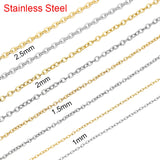 5m Stainless Steel Link Chains Bulk Lot for Diy Bracelet Supplies