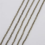 5m Iron Open Link Chains Diy Bulk Lot Kc Metal Chain Lot Necklace Findings