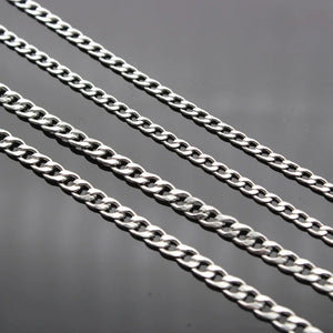 5meters Stainless Steel Bulk Chain Silver Men's Link Chain Necklaces