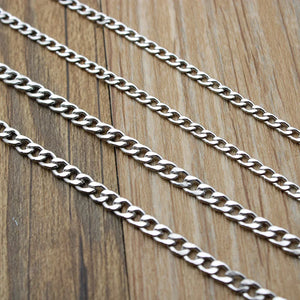 5meters Stainless Steel Bulk Chain Silver Men's Link Chain Necklaces