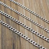 5meters Stainless Steel Bulk Chain Silver Men's Link Chain Necklaces